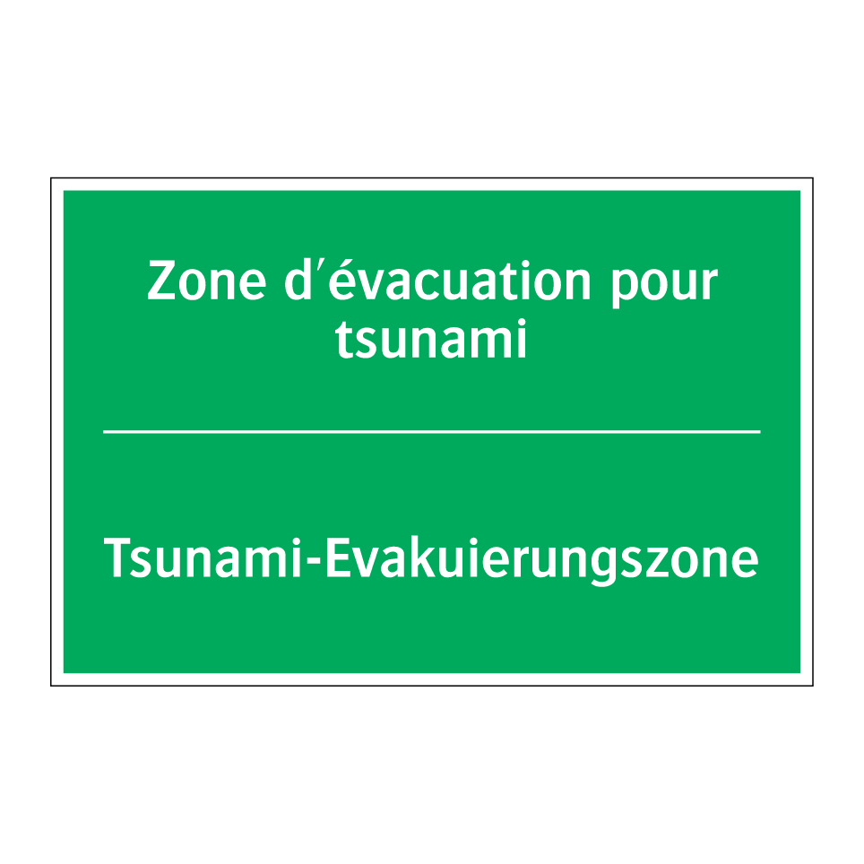 Tsunami-Evakuierungszone - Zone d'évacuation pour tsunami