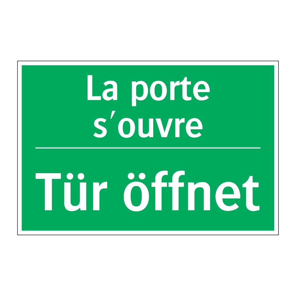 Tür öffnet - La porte s'ouvre