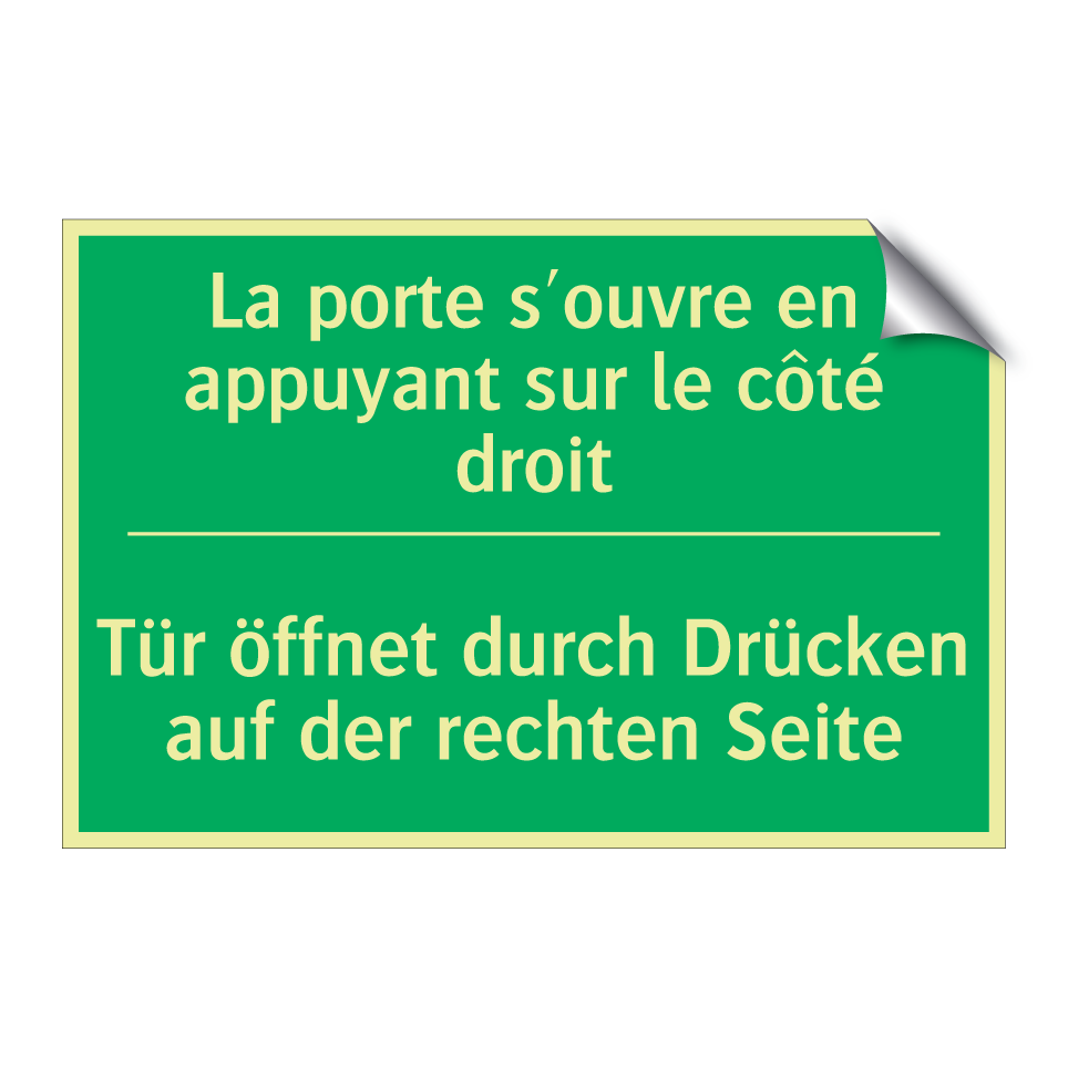 Tür öffnet durch Drücken auf der  /.../ - La porte s'ouvre en appuyant sur  /.../