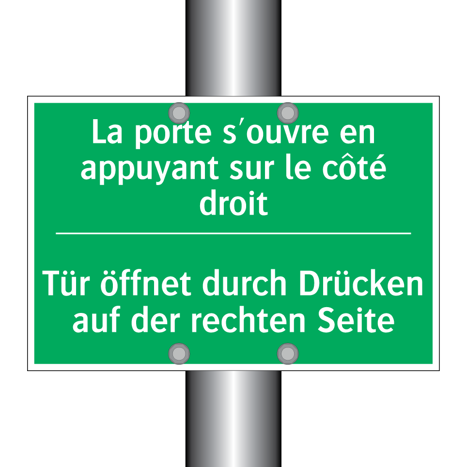Tür öffnet durch Drücken auf der  /.../ - La porte s'ouvre en appuyant sur  /.../