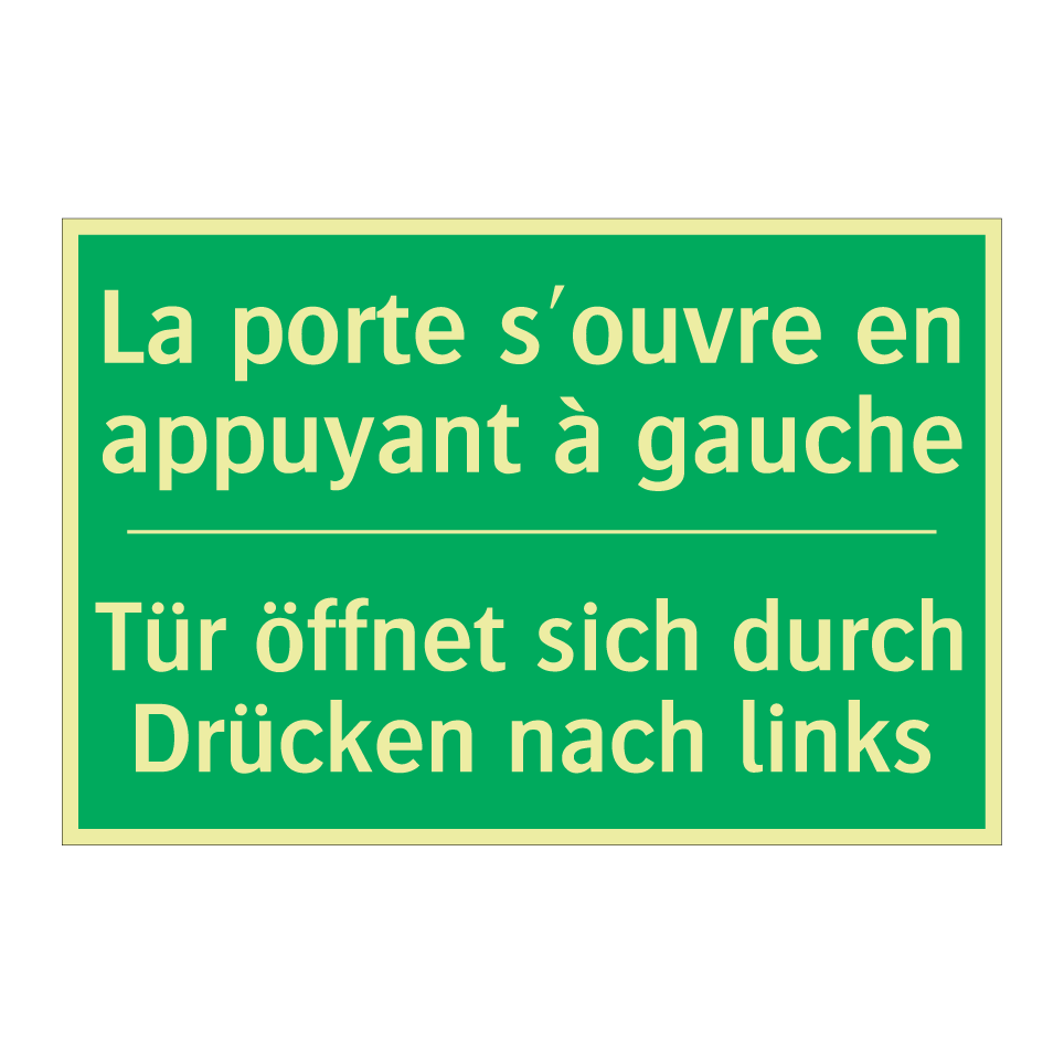 Tür öffnet sich durch Drücken  /.../ - La porte s'ouvre en appuyant à  /.../