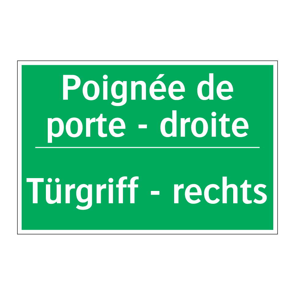Türgriff - rechts - Poignée de porte - droite