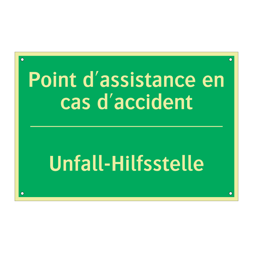 Unfall-Hilfsstelle - Point d'assistance en cas d'accident /.../