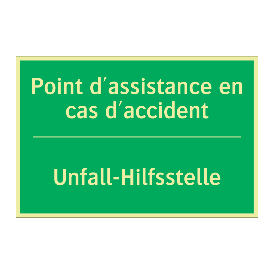 Unfall-Hilfsstelle - Point d'assistance en cas d'accident /.../