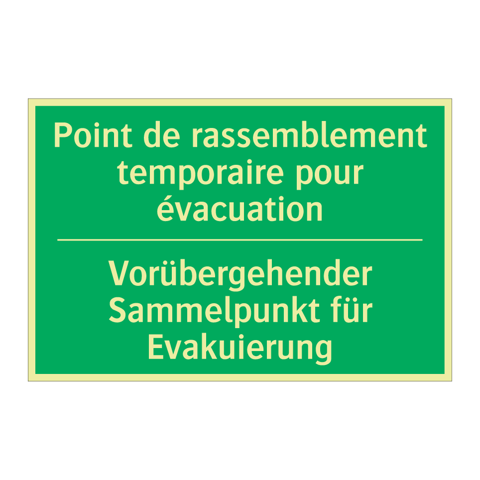 Vorübergehender Sammelpunkt für  /.../ - Point de rassemblement temporaire  /.../