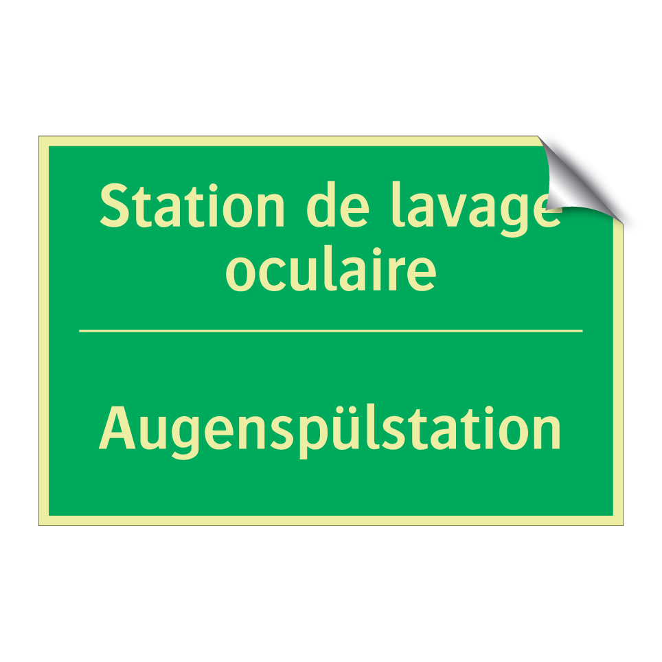 Augenspülstation - Station de lavage oculaire