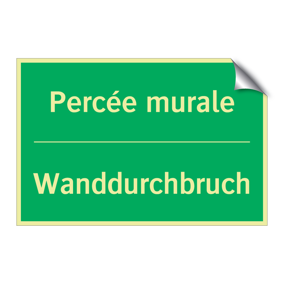 Wanddurchbruch - Percée murale