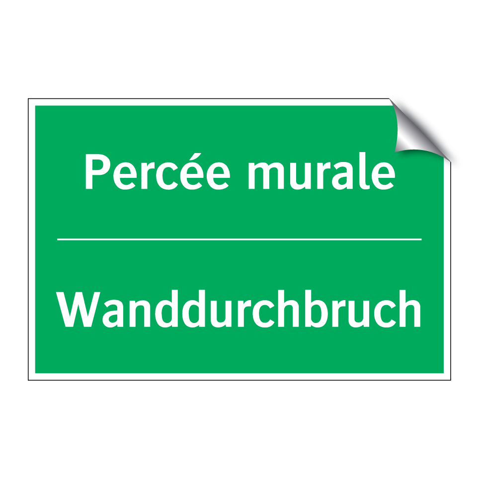 Wanddurchbruch - Percée murale