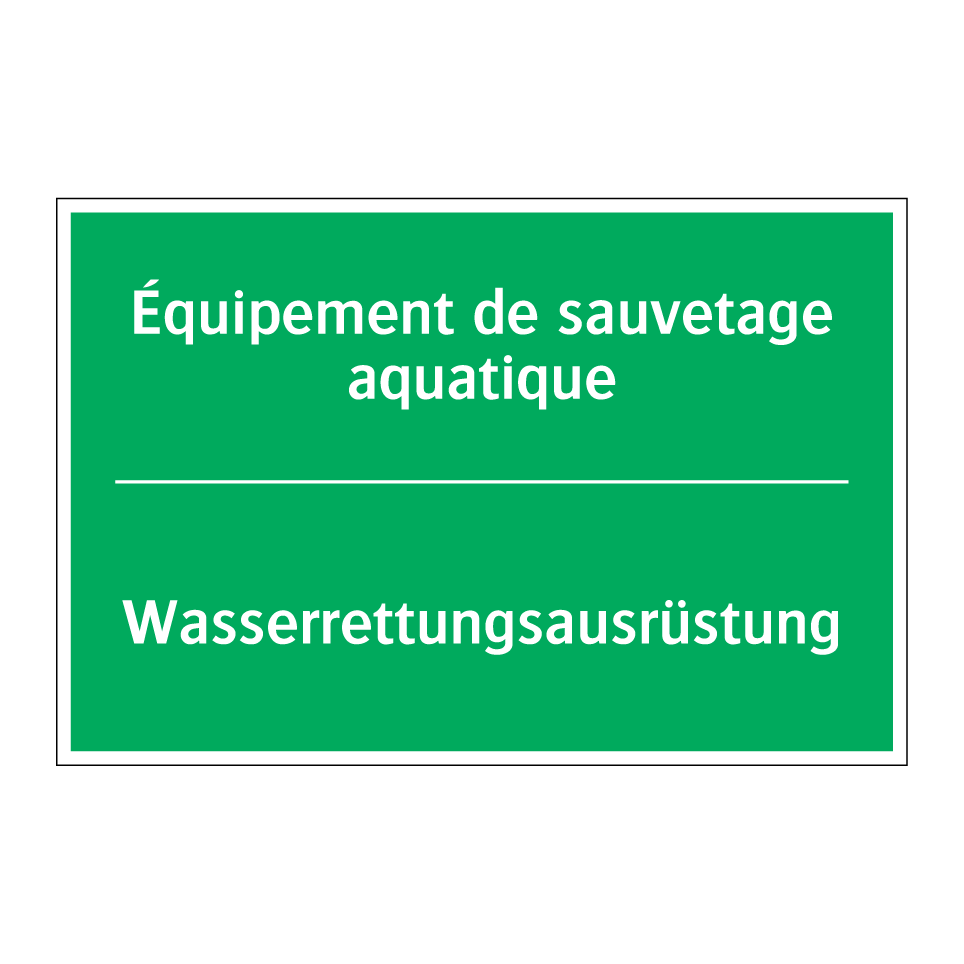 Wasserrettungsausrüstung - Équipement de sauvetage aquatique /.../