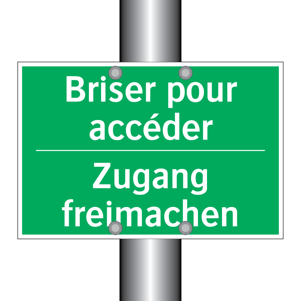 Zugang freimachen - Briser pour accéder