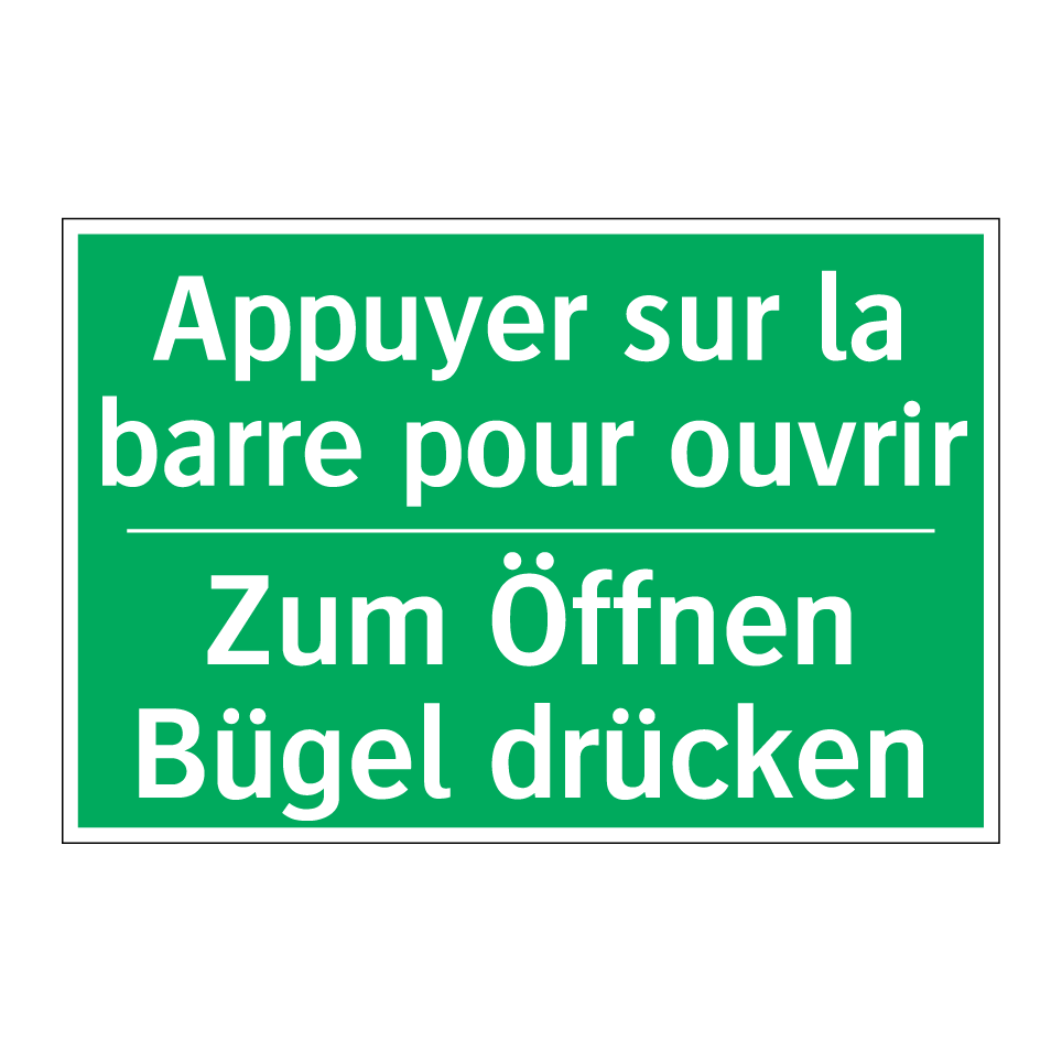 Zum Öffnen Bügel drücken - Appuyer sur la barre pour ouvrir /.../