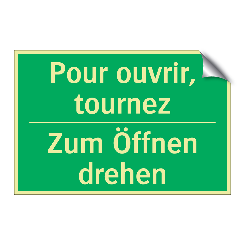 Zum Öffnen drehen - Pour ouvrir, tournez