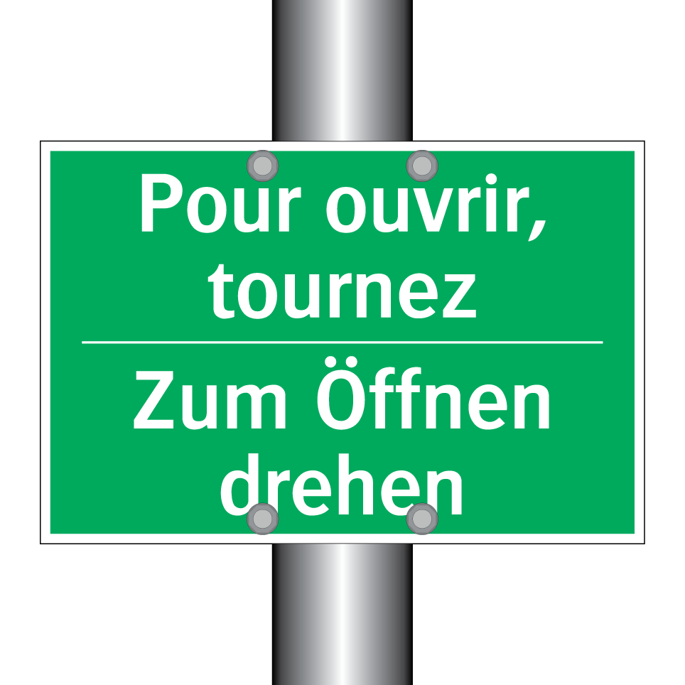 Zum Öffnen drehen - Pour ouvrir, tournez