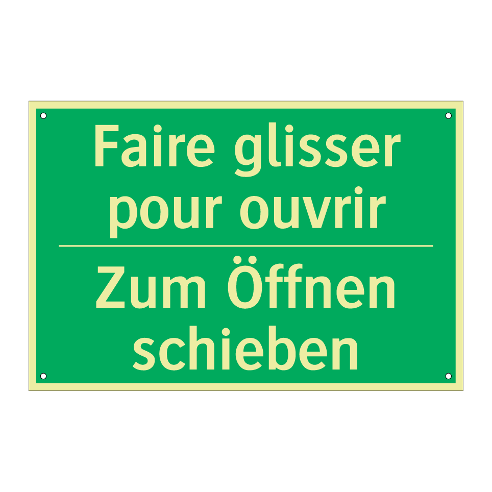 Zum Öffnen schieben - Faire glisser pour ouvrir