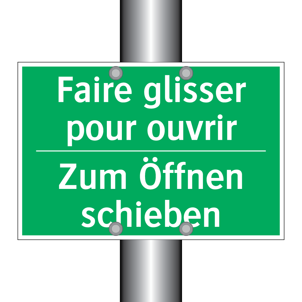 Zum Öffnen schieben - Faire glisser pour ouvrir