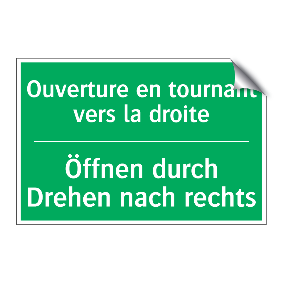 Öffnen durch Drehen nach rechts /.../ - Ouverture en tournant vers la  /.../