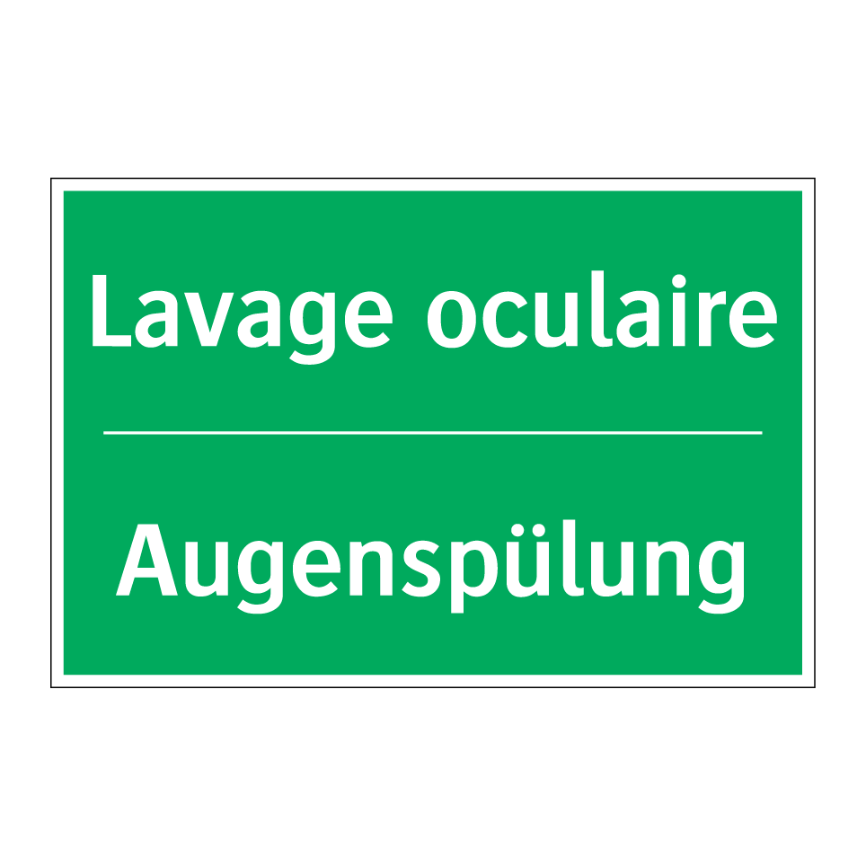 Augenspülung - Lavage oculaire