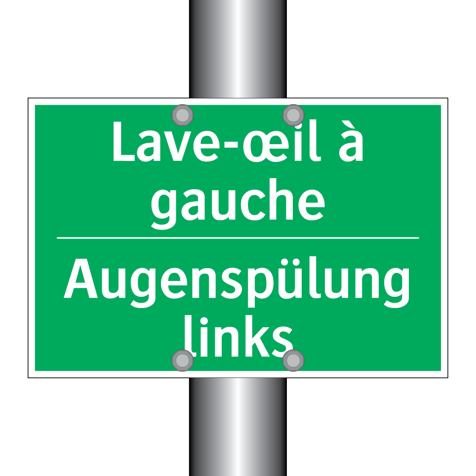 Augenspülung links - Lave-œil à gauche