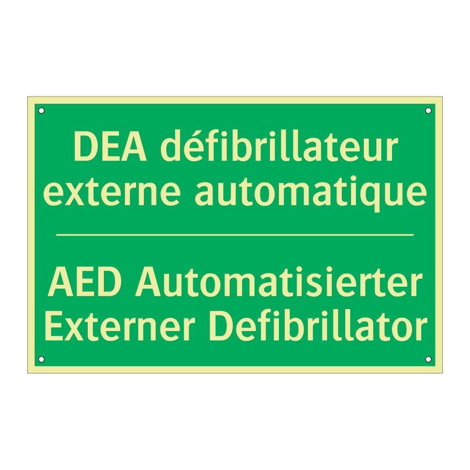 AED Automatisierter Externer Defibrillator /.../ - DEA défibrillateur externe automatique /.../