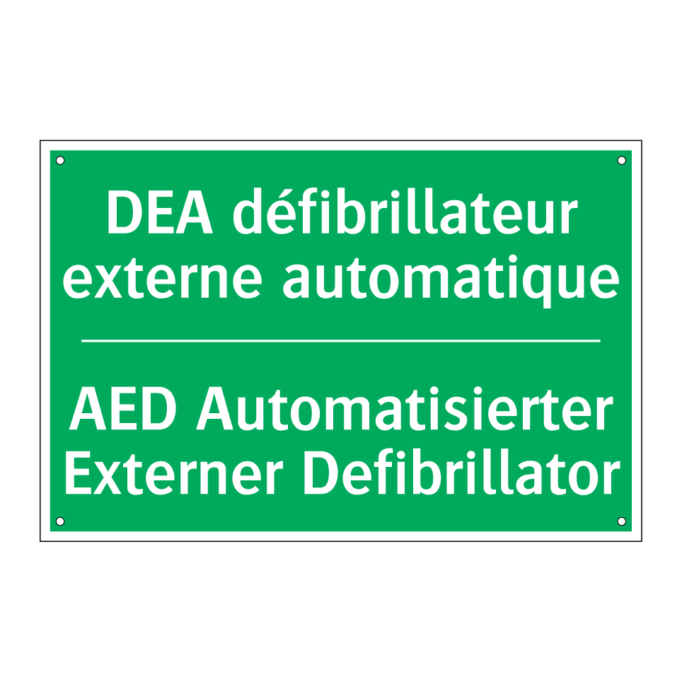 AED Automatisierter Externer Defibrillator /.../ - DEA défibrillateur externe automatique /.../