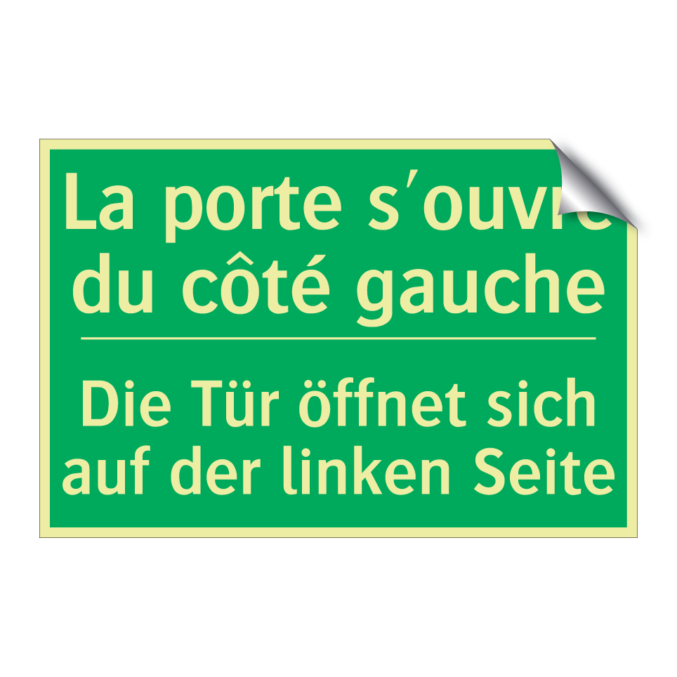 Die Tür öffnet sich auf der linken  /.../ - La porte s'ouvre du côté gauche /.../