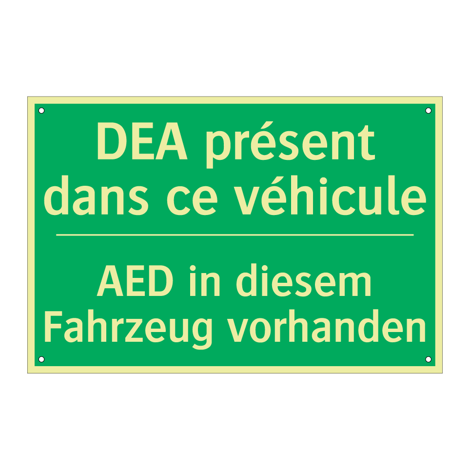 AED in diesem Fahrzeug vorhanden /.../ - DEA présent dans ce véhicule