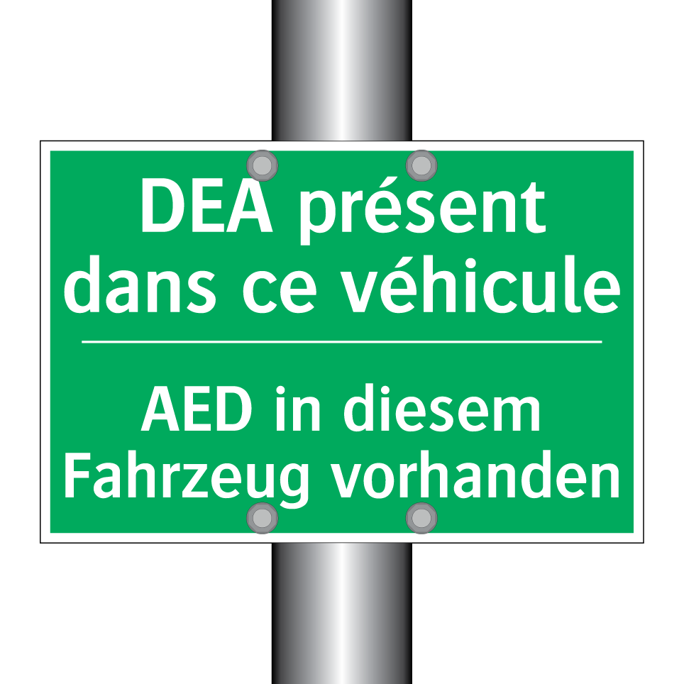 AED in diesem Fahrzeug vorhanden /.../ - DEA présent dans ce véhicule