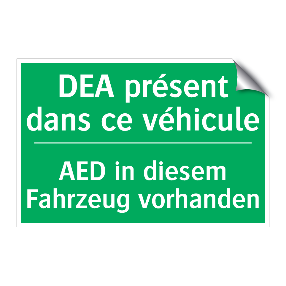 AED in diesem Fahrzeug vorhanden /.../ - DEA présent dans ce véhicule
