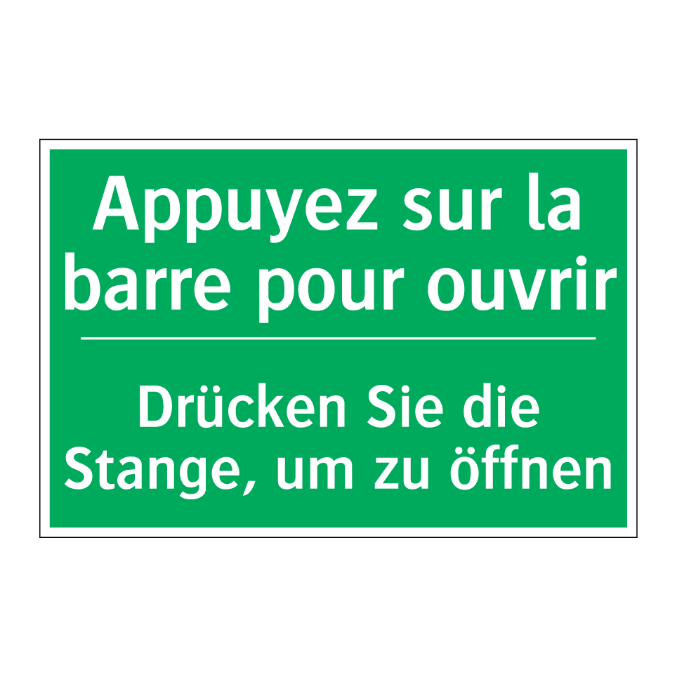 Drücken Sie die Stange, um zu  /.../ - Appuyez sur la barre pour ouvrir /.../