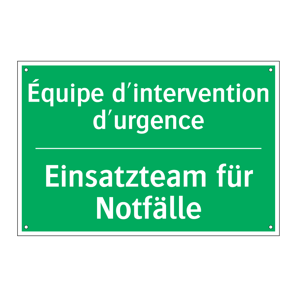 Einsatzteam für Notfälle - Équipe d'intervention d'urgence /.../