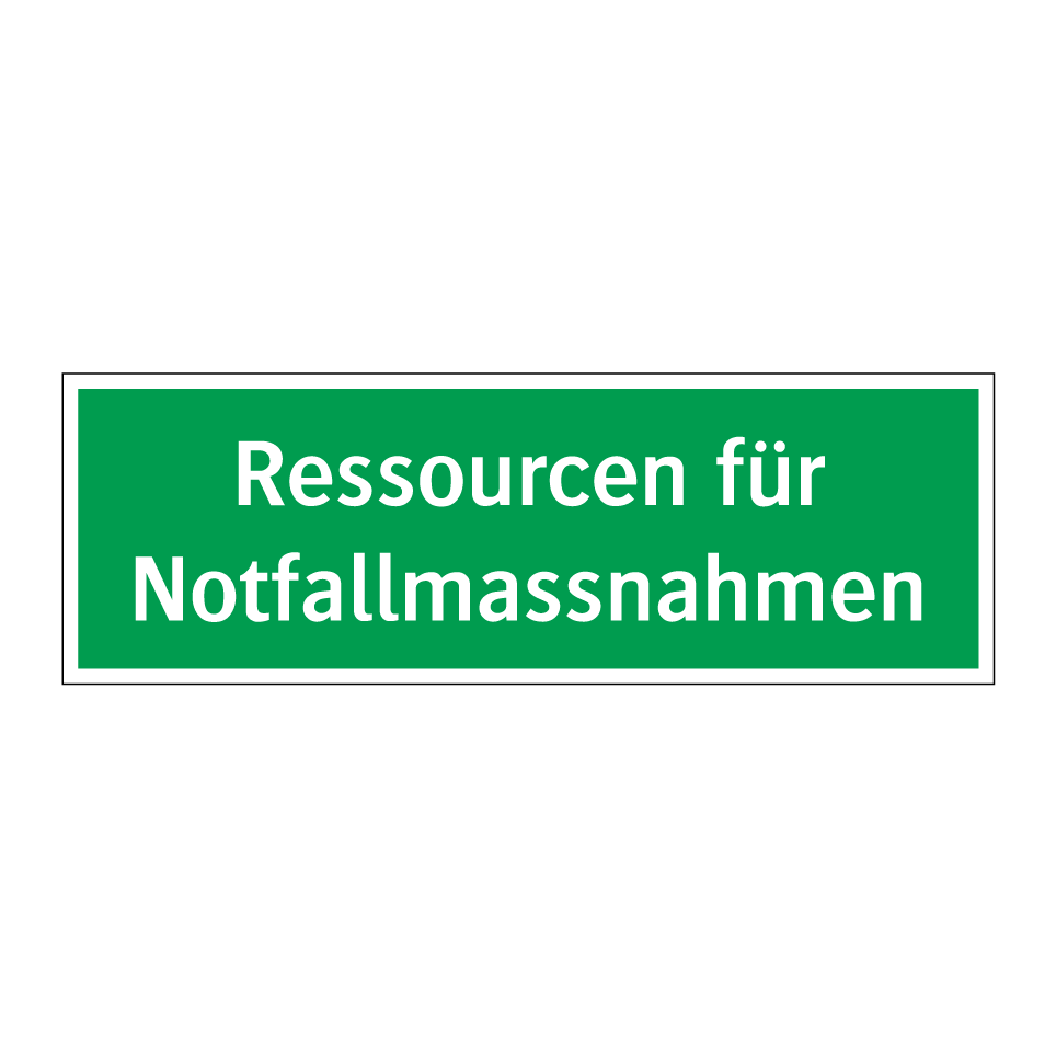 Ressourcen für Notfallmassnahmen