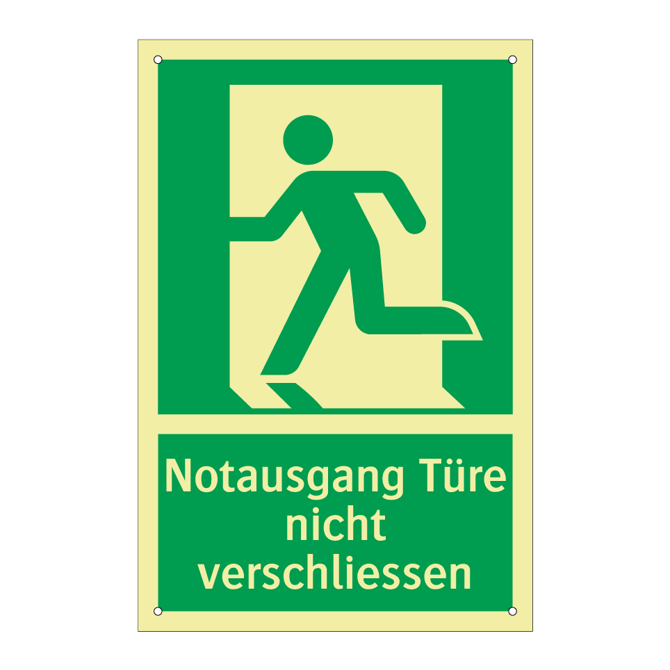Notausgang Türe nicht verschliessen