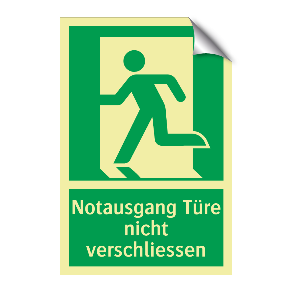 Notausgang Türe nicht verschliessen