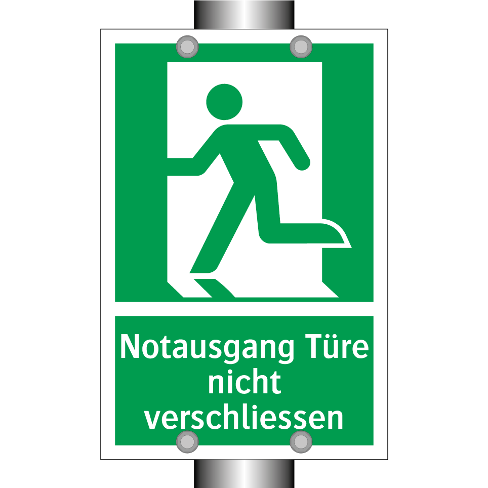 Notausgang Türe nicht verschliessen