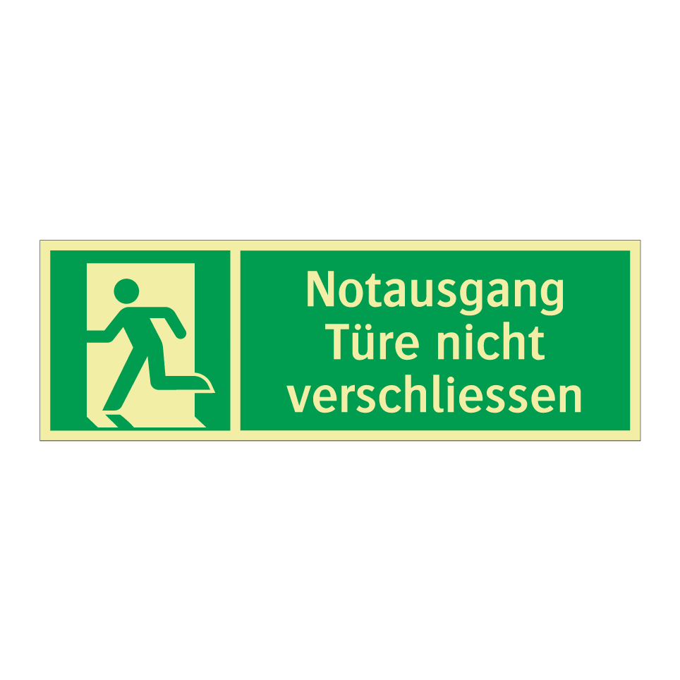 Notausgang Türe nicht verschliessen