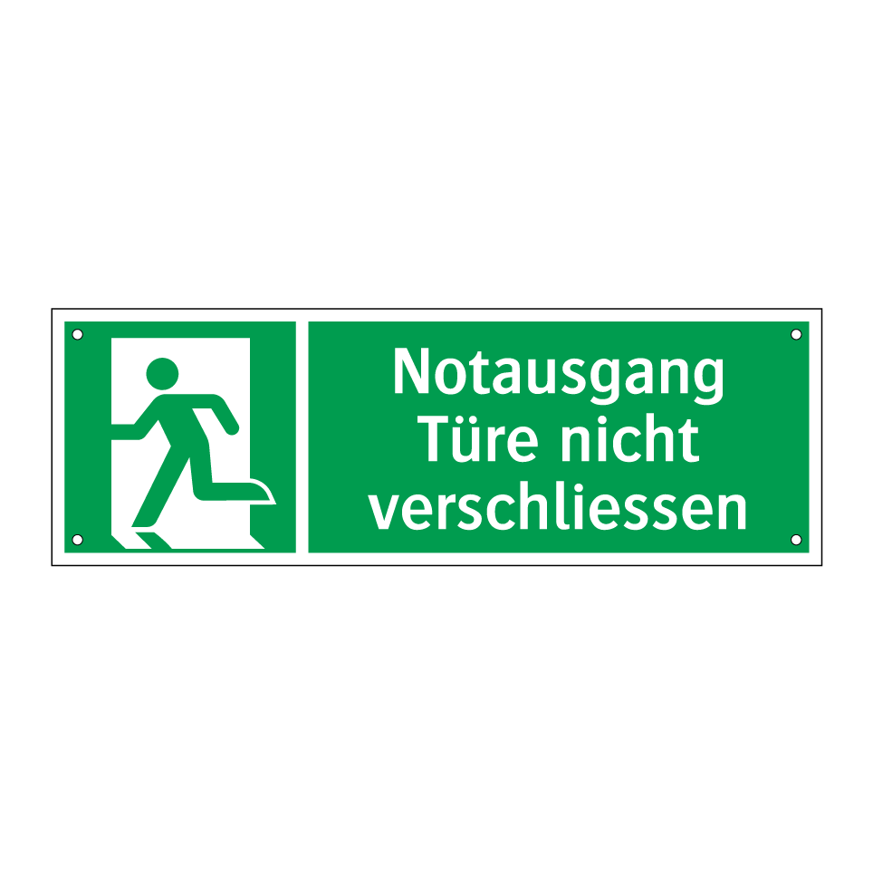 Notausgang Türe nicht verschliessen