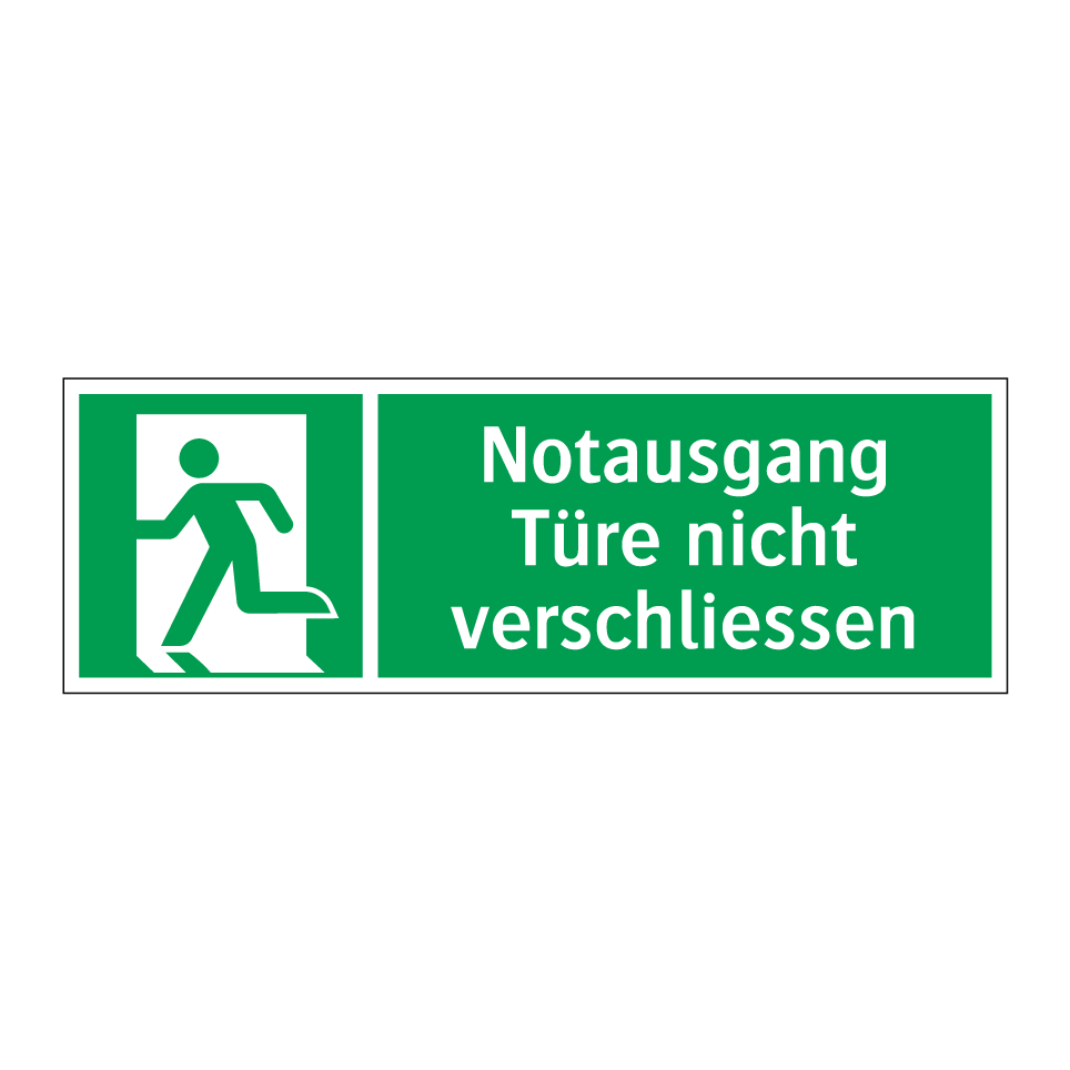 Notausgang Türe nicht verschliessen
