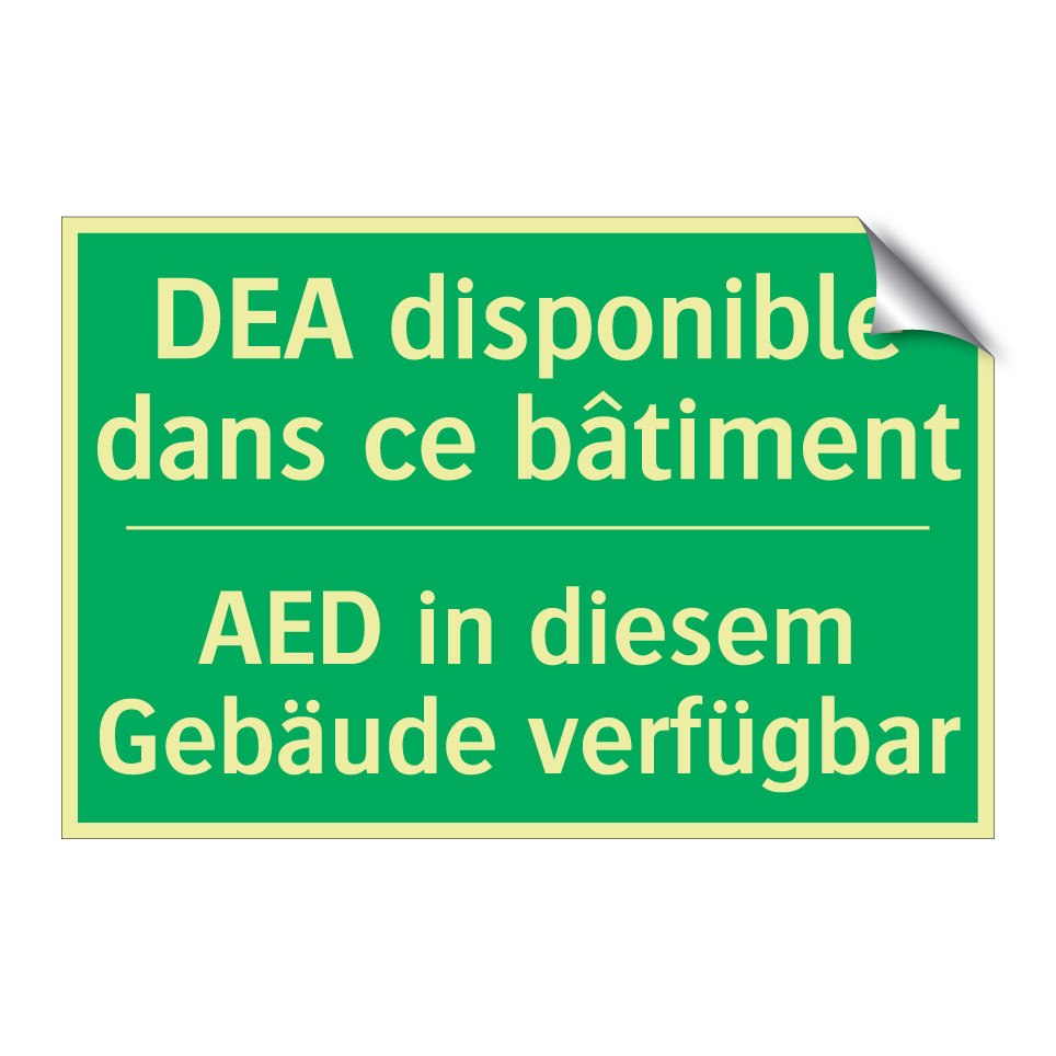 AED in diesem Gebäude verfügbar /.../ - DEA disponible dans ce bâtiment /.../