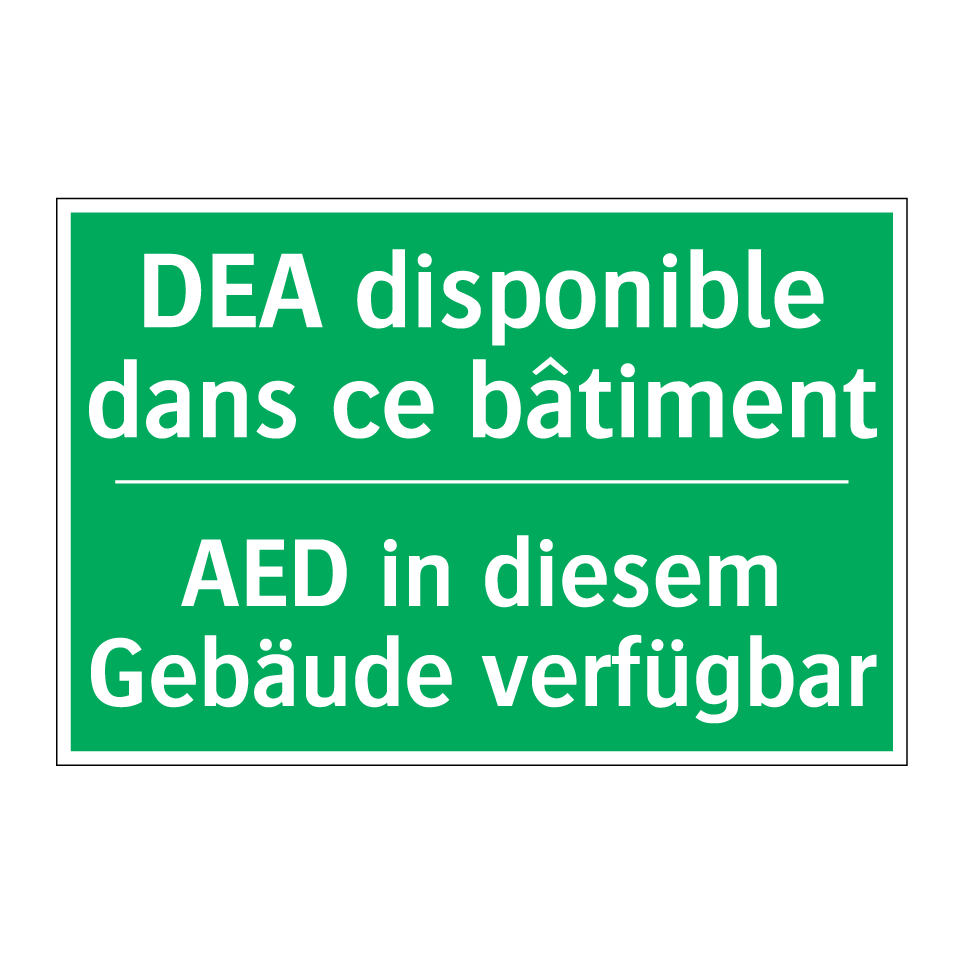 AED in diesem Gebäude verfügbar /.../ - DEA disponible dans ce bâtiment /.../