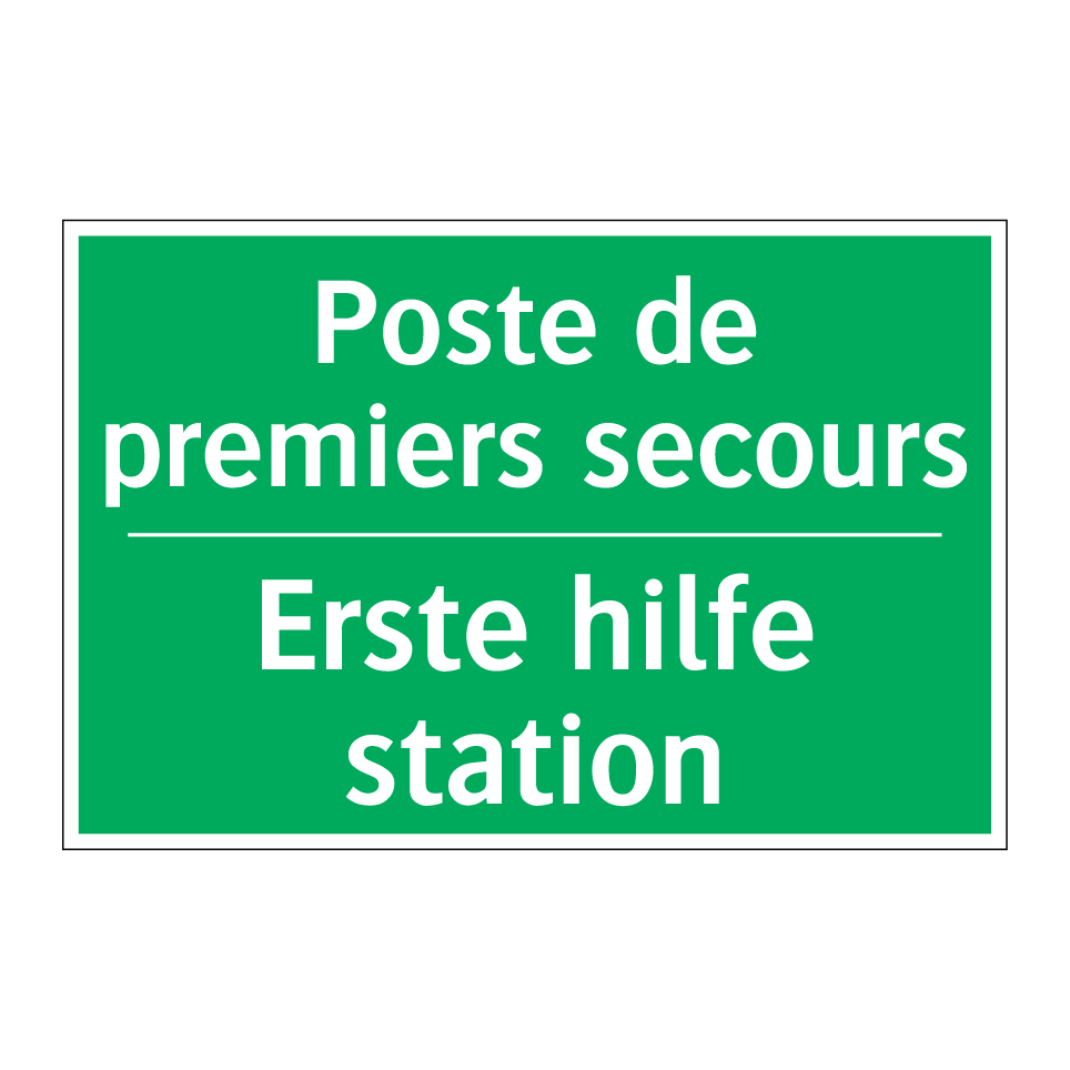 Erste hilfe station - Poste de premiers secours