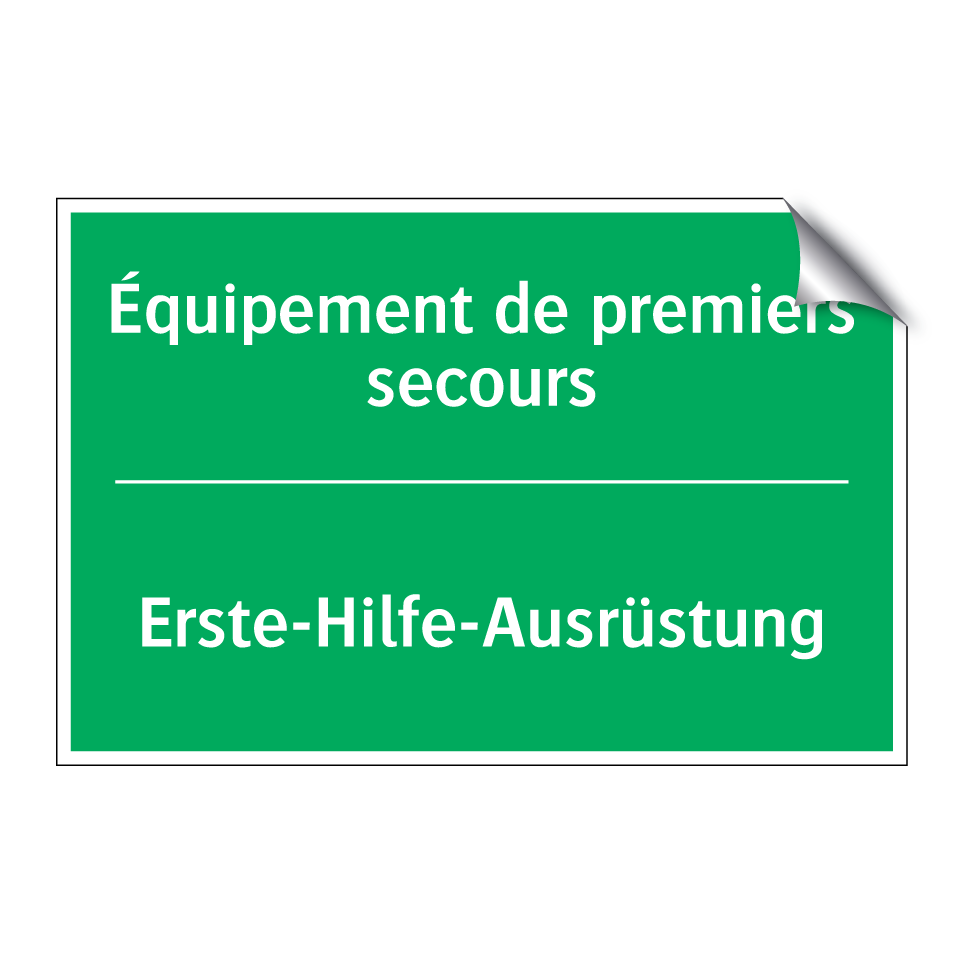 Erste-Hilfe-Ausrüstung - Équipement de premiers secours