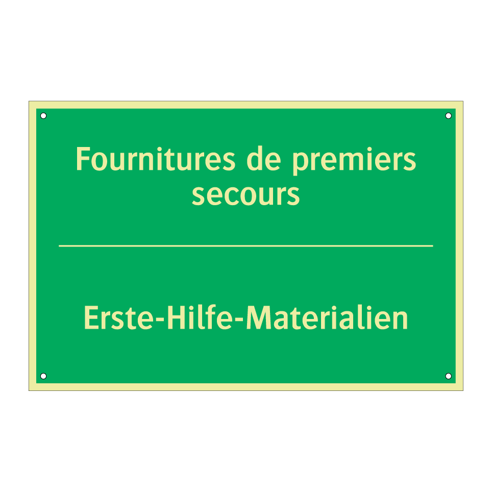 Erste-Hilfe-Materialien - Fournitures de premiers secours /.../