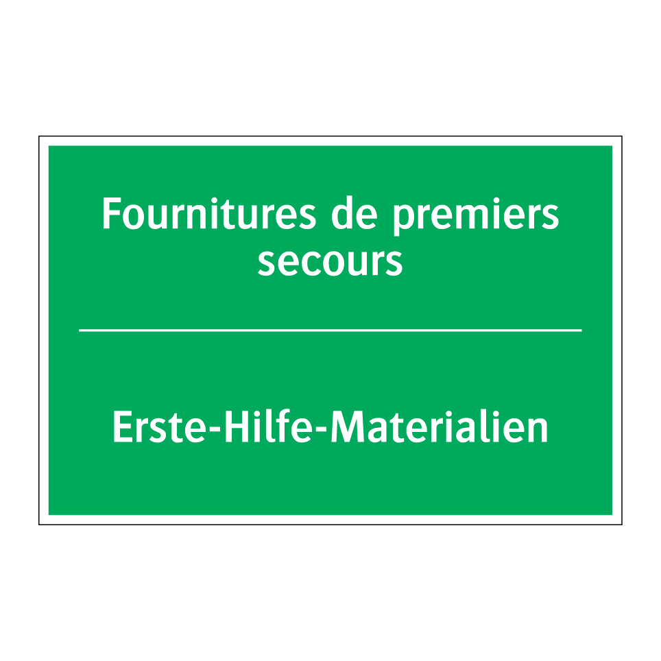Erste-Hilfe-Materialien - Fournitures de premiers secours /.../