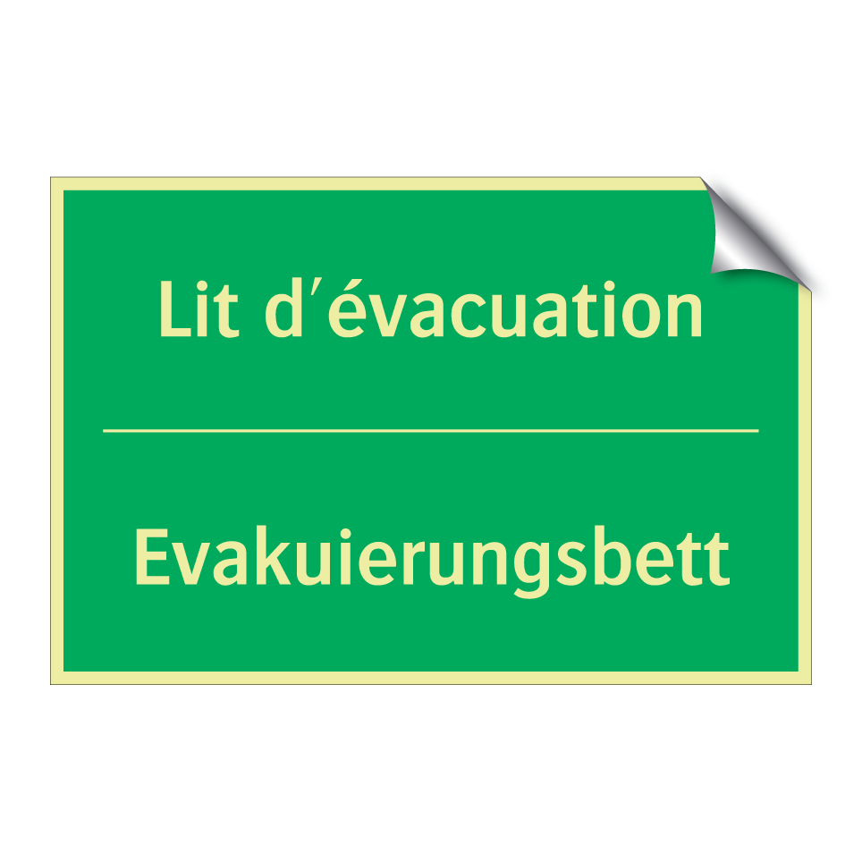 Evakuierungsbett - Lit d'évacuation