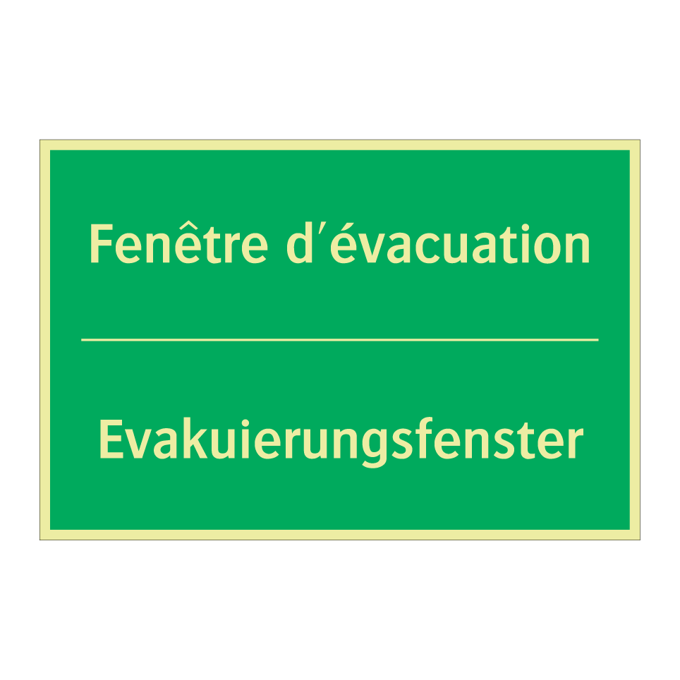Evakuierungsfenster - Fenêtre d'évacuation