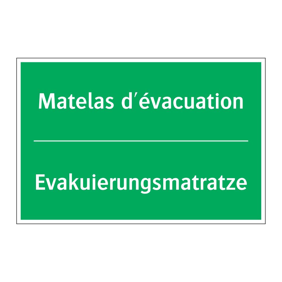 Evakuierungsmatratze - Matelas d'évacuation