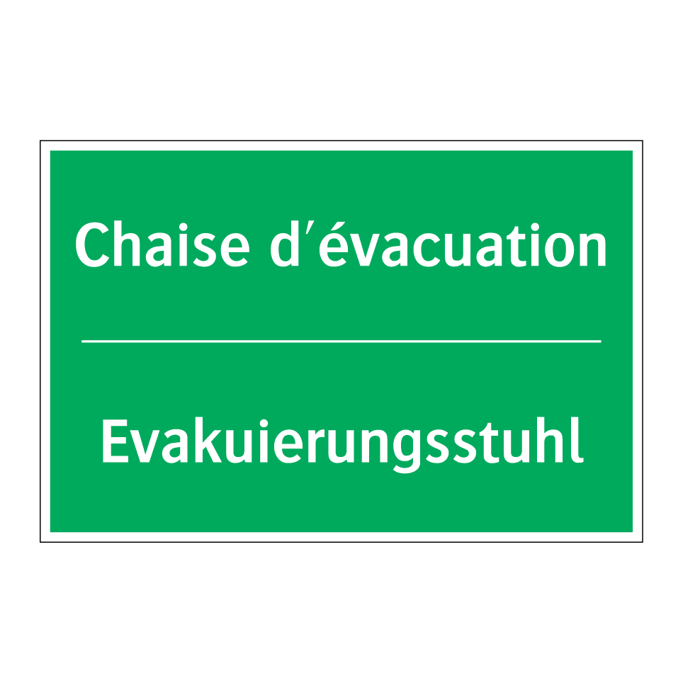 Evakuierungsstuhl - Chaise d'évacuation