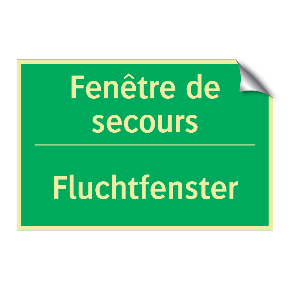 Fluchtfenster - Fenêtre de secours