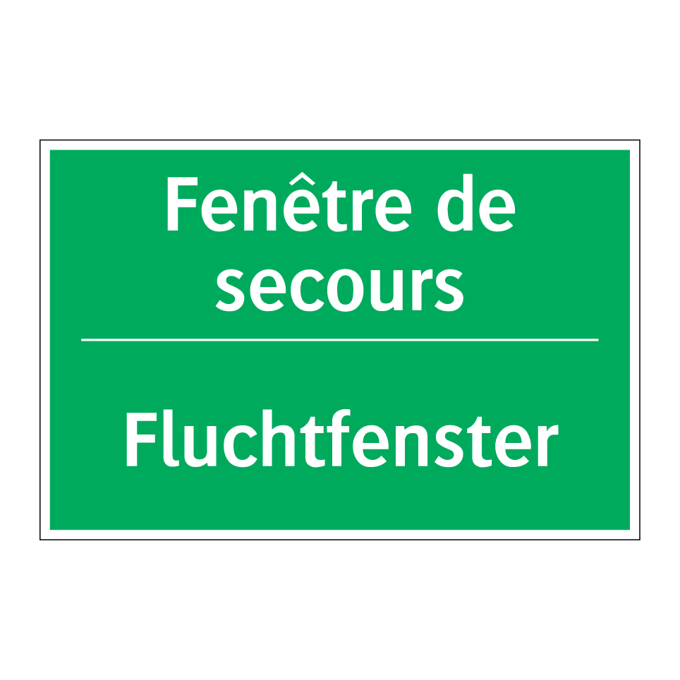 Fluchtfenster - Fenêtre de secours