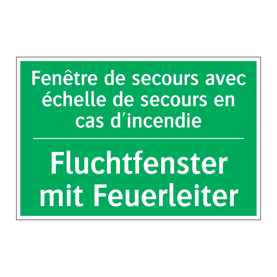 Fluchtfenster mit Feuerleiter - Fenêtre de secours avec échelle  /.../